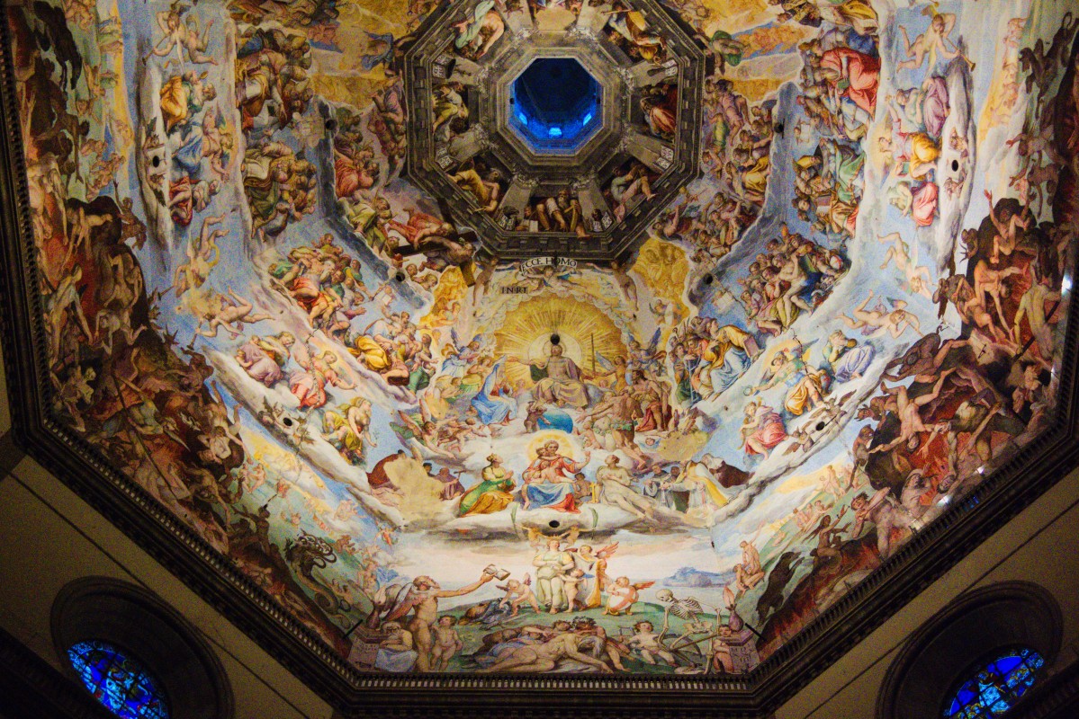 Das Fresko an der Innenseite der Kuppel