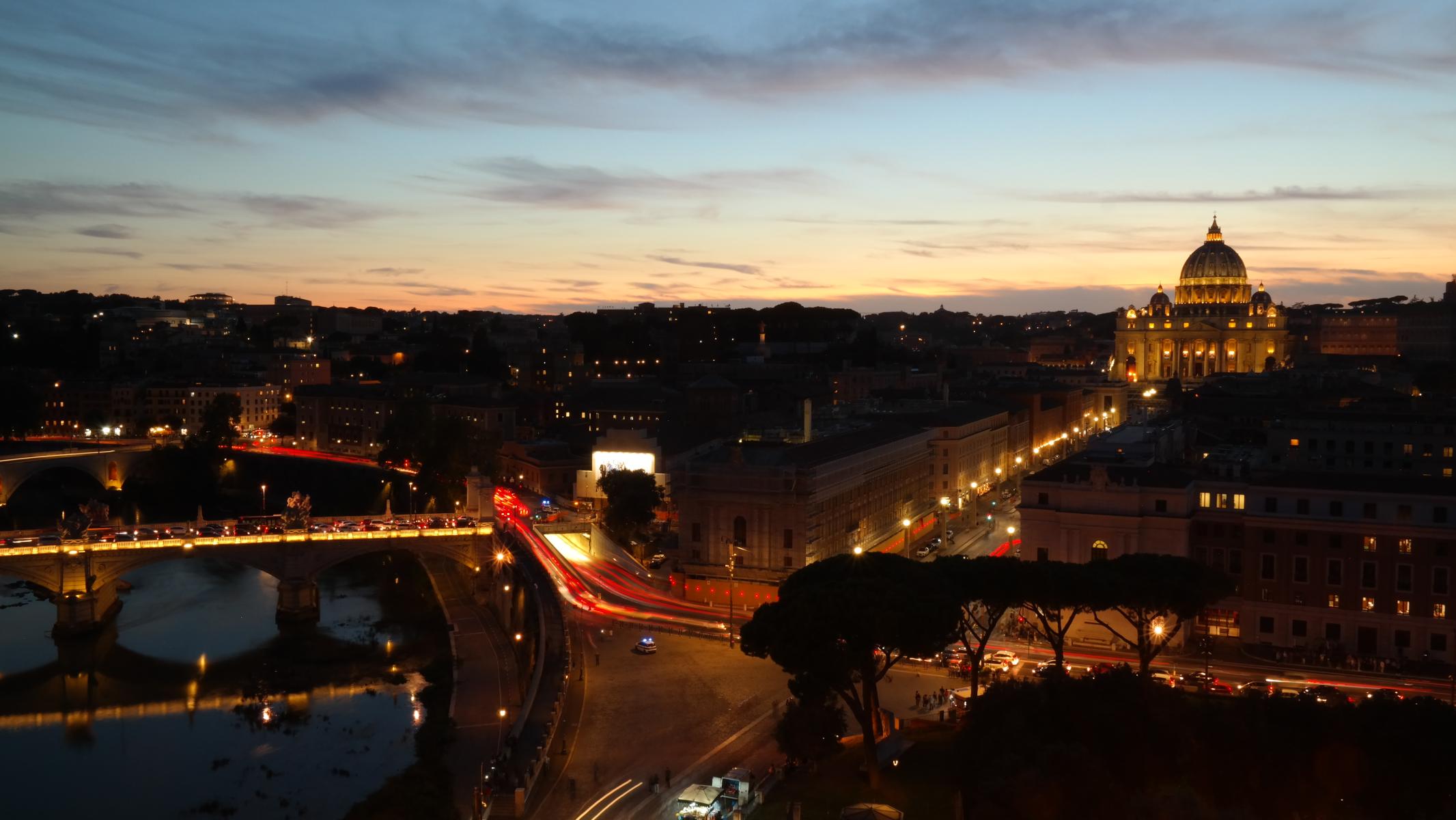 Sonnenuntergang auf der Engelsburg